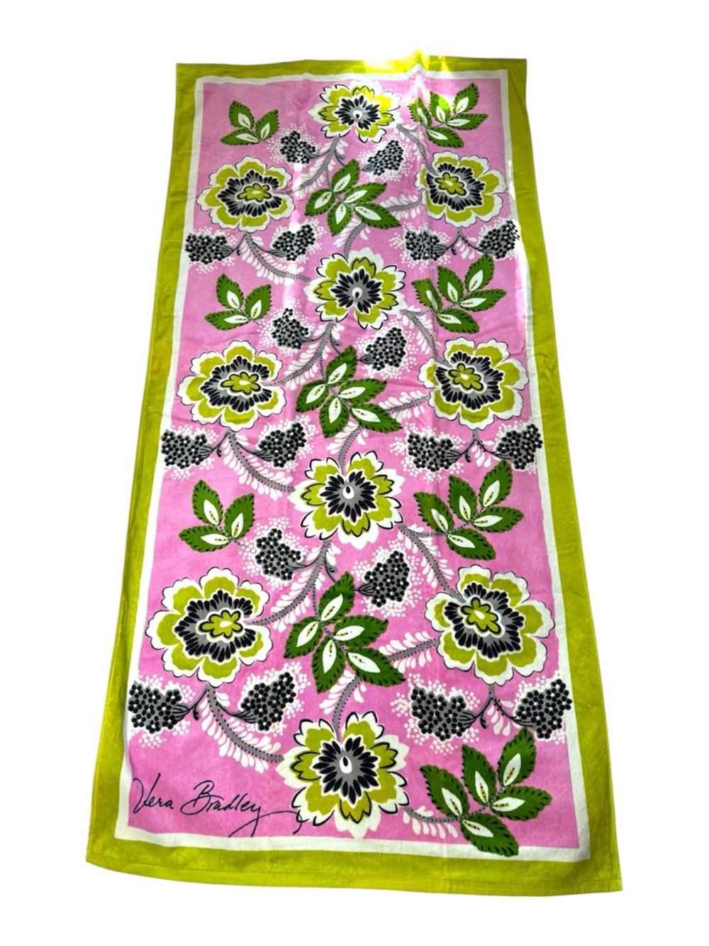 NWT Vera Bradley Priscilla Pink Beach Towel Retired Pattern